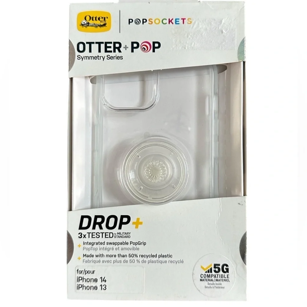 OtterBox Otter + Pop Symmetry Series iPhone Clear Case Wireless Charging NIB